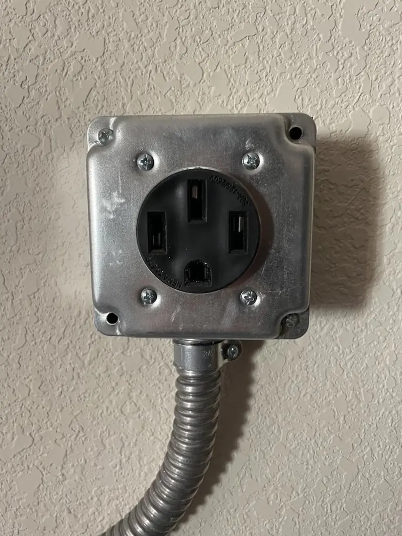 NEMA 14-50 outlet installed for Smart Home Electrical in Brown Station